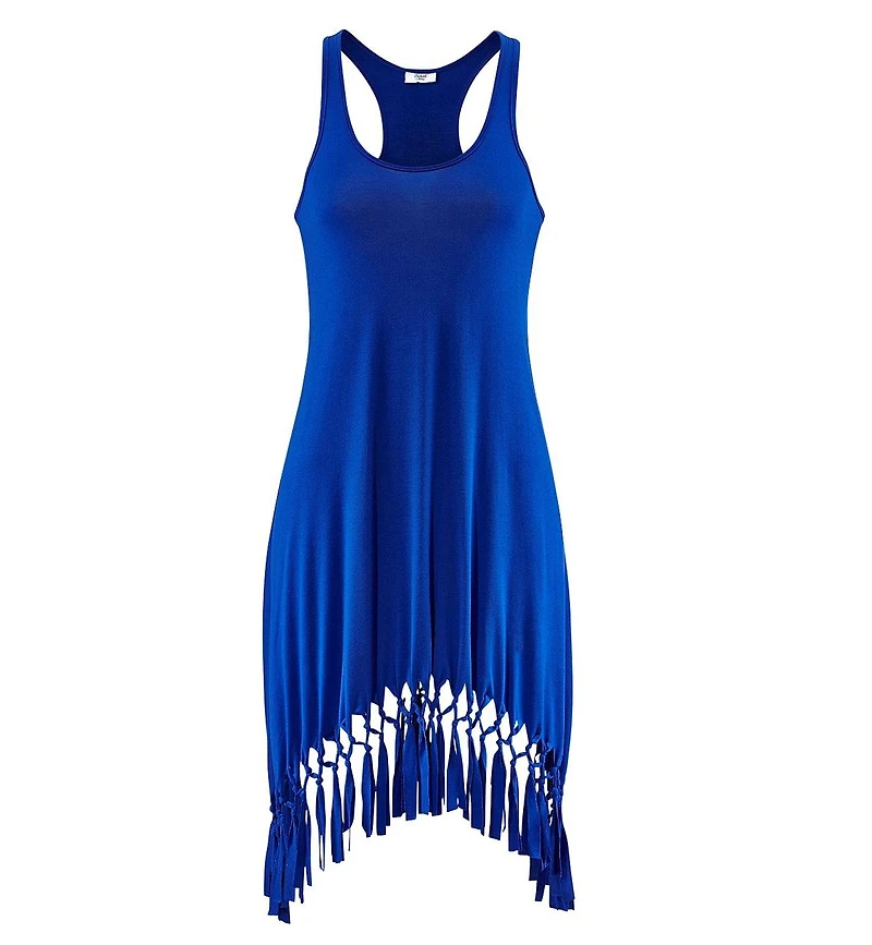 Lascana Women's Fringe Hem Beach Dress