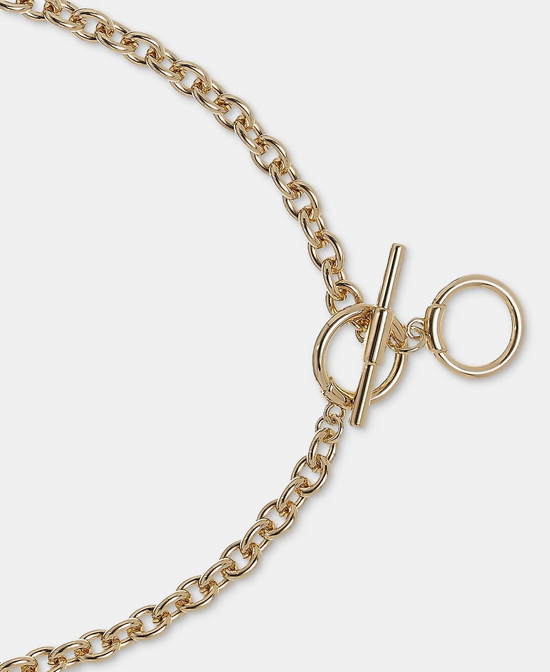 Lauren Ralph Lauren Logo Charm Lariat Necklace, 16"