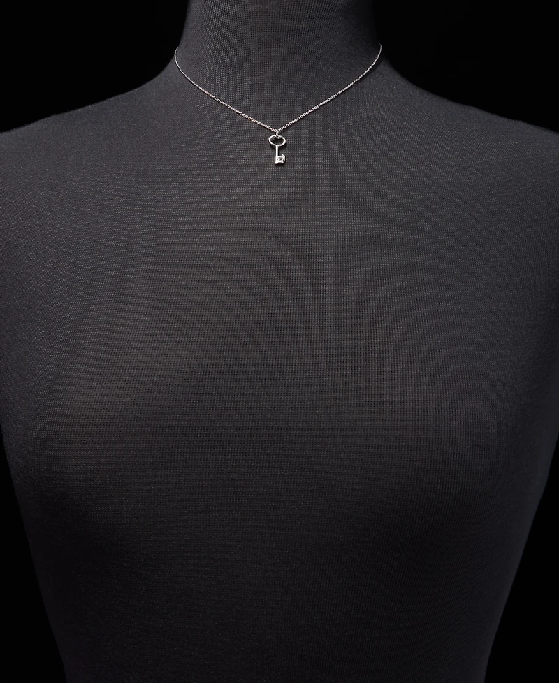 Lauren Ralph Lauren Logo Key Pendant Necklace, 18" + 3" extender