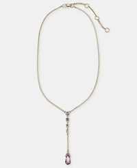 Givenchy Crystal Pear-Shape Lariat Necklace, 16" + 3" extender