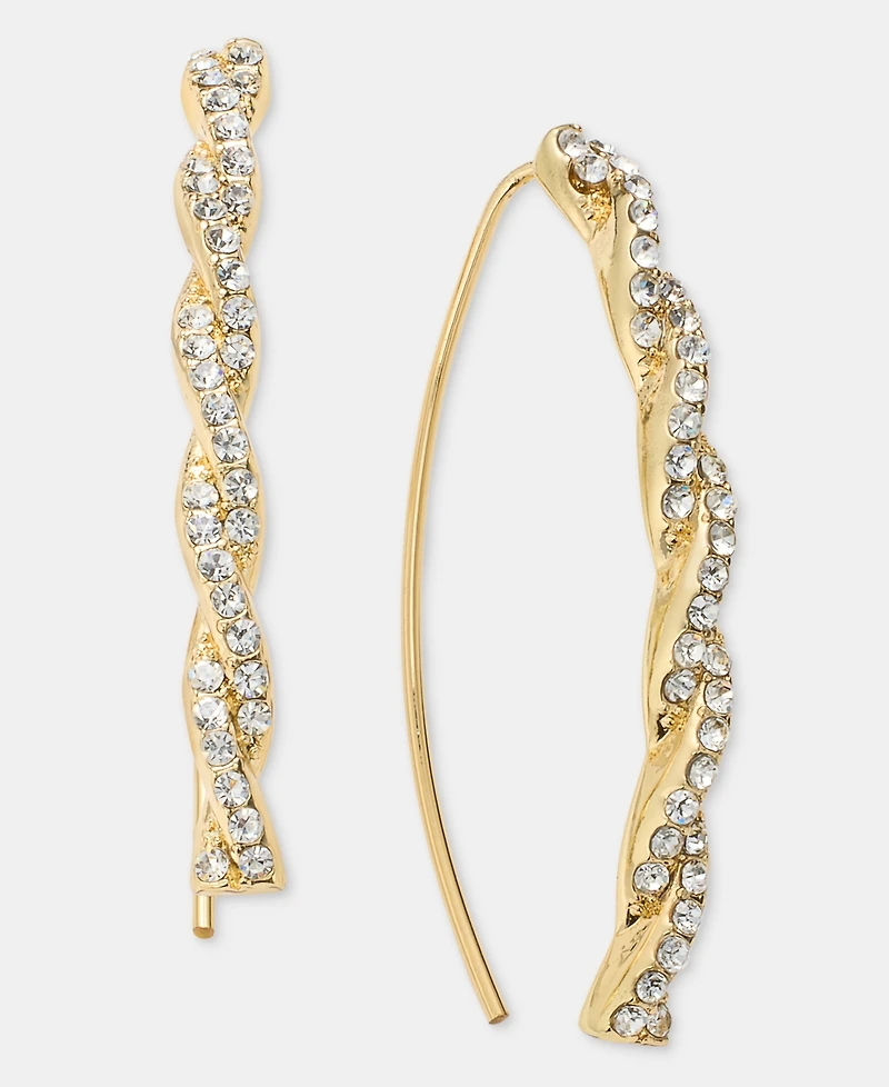 Givenchy Pave Twist Threader Earrings