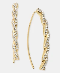 Givenchy Pave Twist Threader Earrings