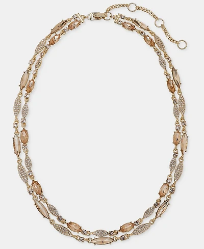 Givenchy Crystal Layered Collar Necklace, 16" + 3" extender