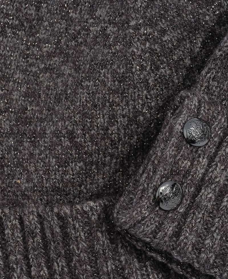 Lauren Ralph Lauren Metallic Two Button Knit Beanie