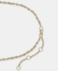 Givenchy Pave Twist Collar Necklace, 16" + 3" extender