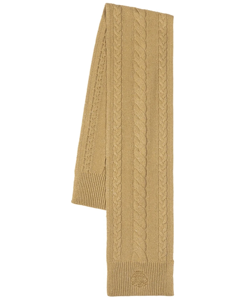 Lauren Ralph Metallic Direct Embroidery Cable Scarf