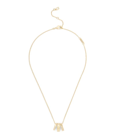 Coach Faux-Stone Signature C Stone Rondelle Necklace
