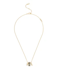 Coach Faux-Stone Signature C Enamel Rondelle Necklace