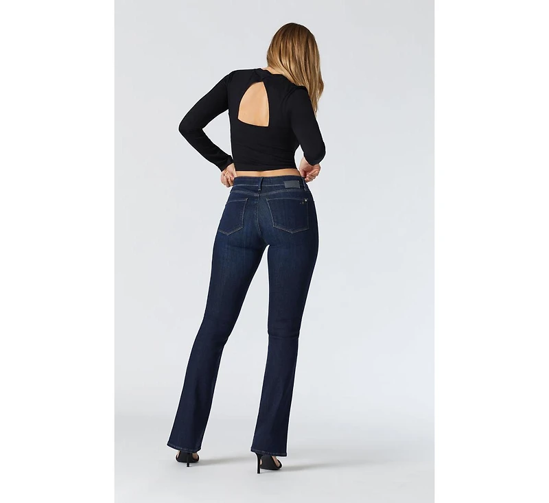 Mavi Jeans Women's Molly Mid Rise Bootcut Deep Supersoft