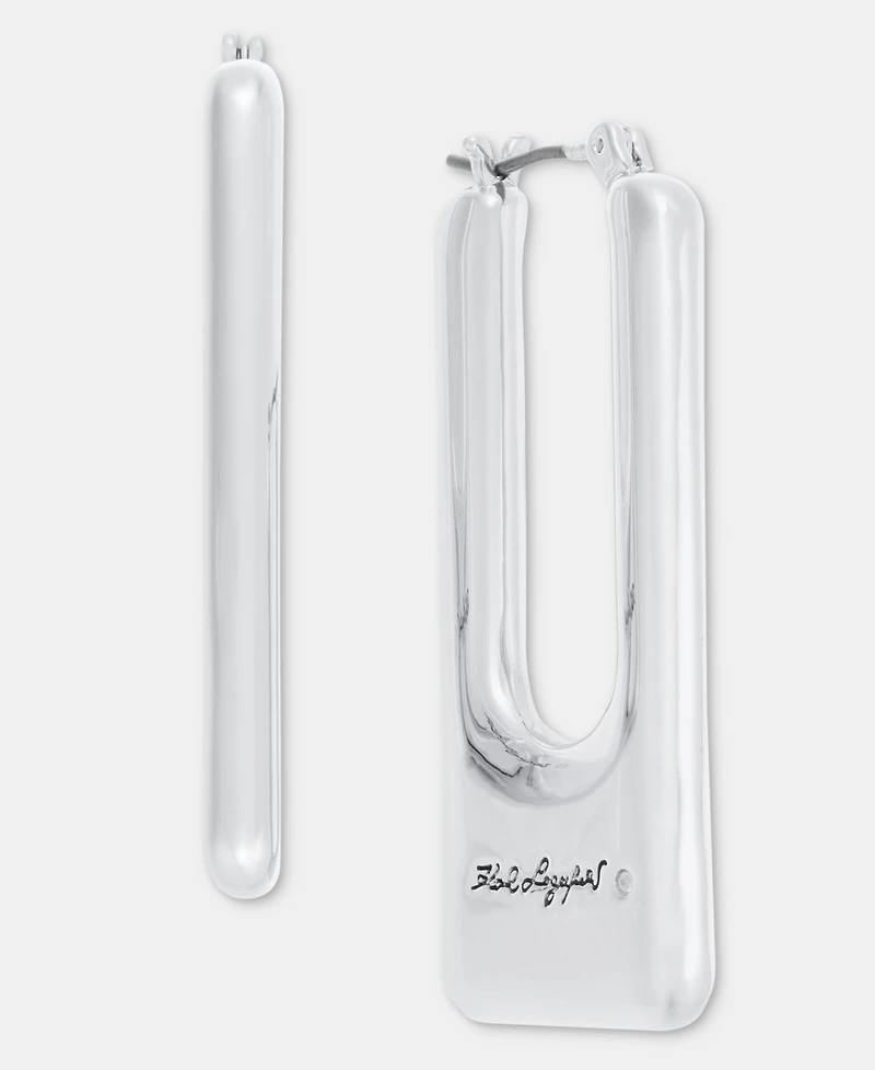 Karl Lagerfeld Paris Square Hoop Earrings