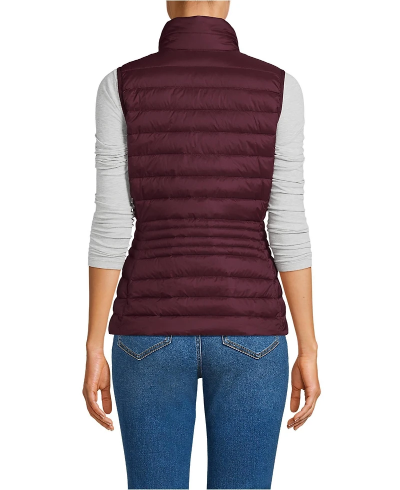 Lands' End Women's Tall Wanderweight Packable Down Vest