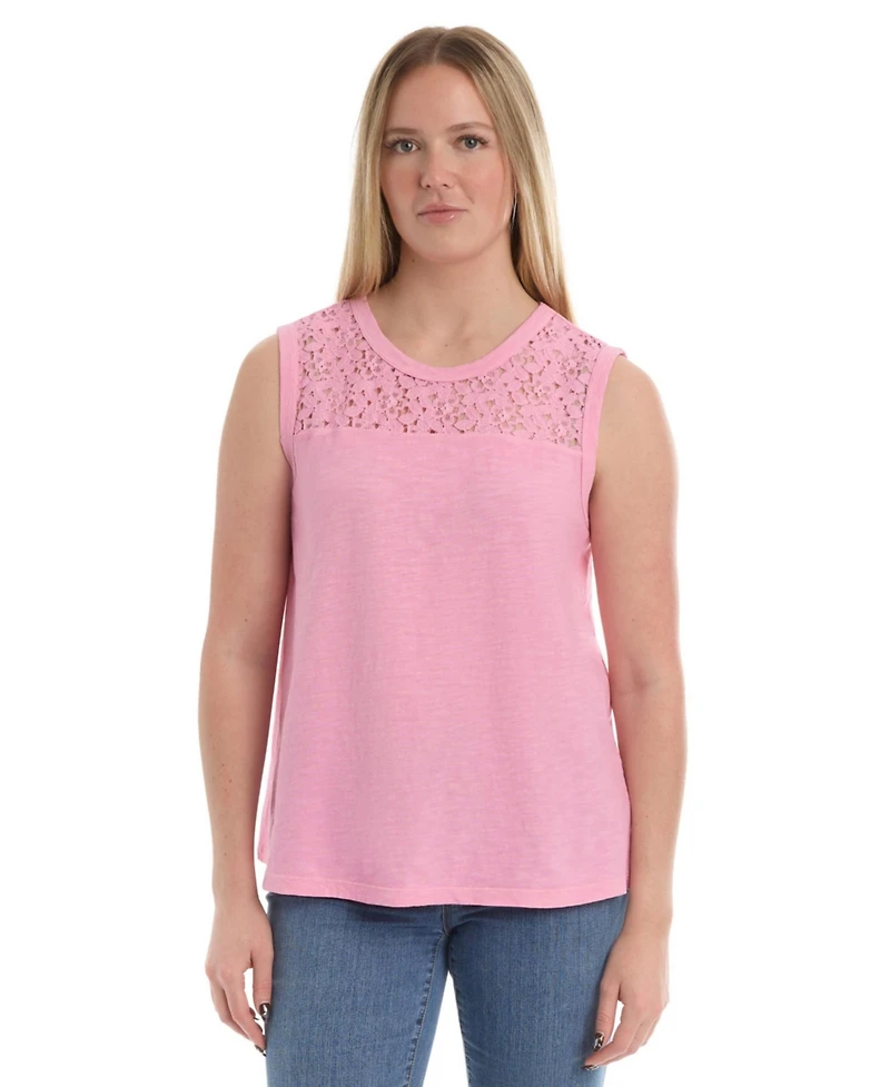Wilt Women's Shell with Lace Yoke Tee