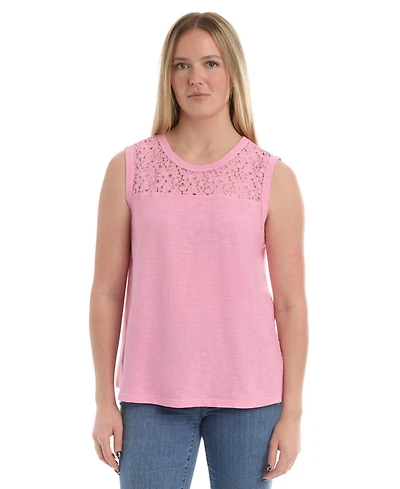 Wilt Women's Shell with Lace Yoke Tee