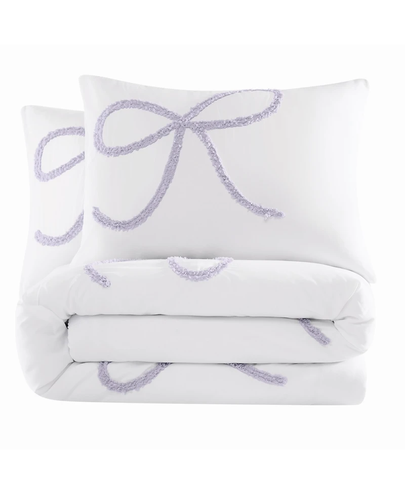 Truly Soft Textured Bow 3-Piece Comforter Set, King
