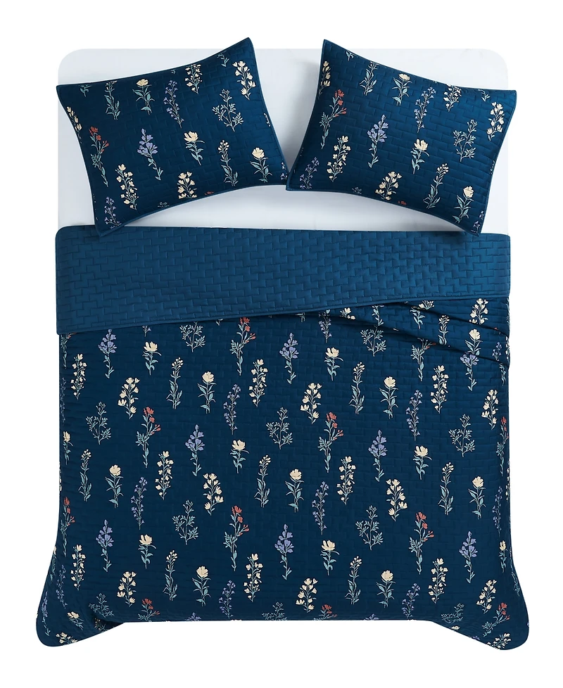 Cannon Avery Floral 3-Piece Quilt Set, King