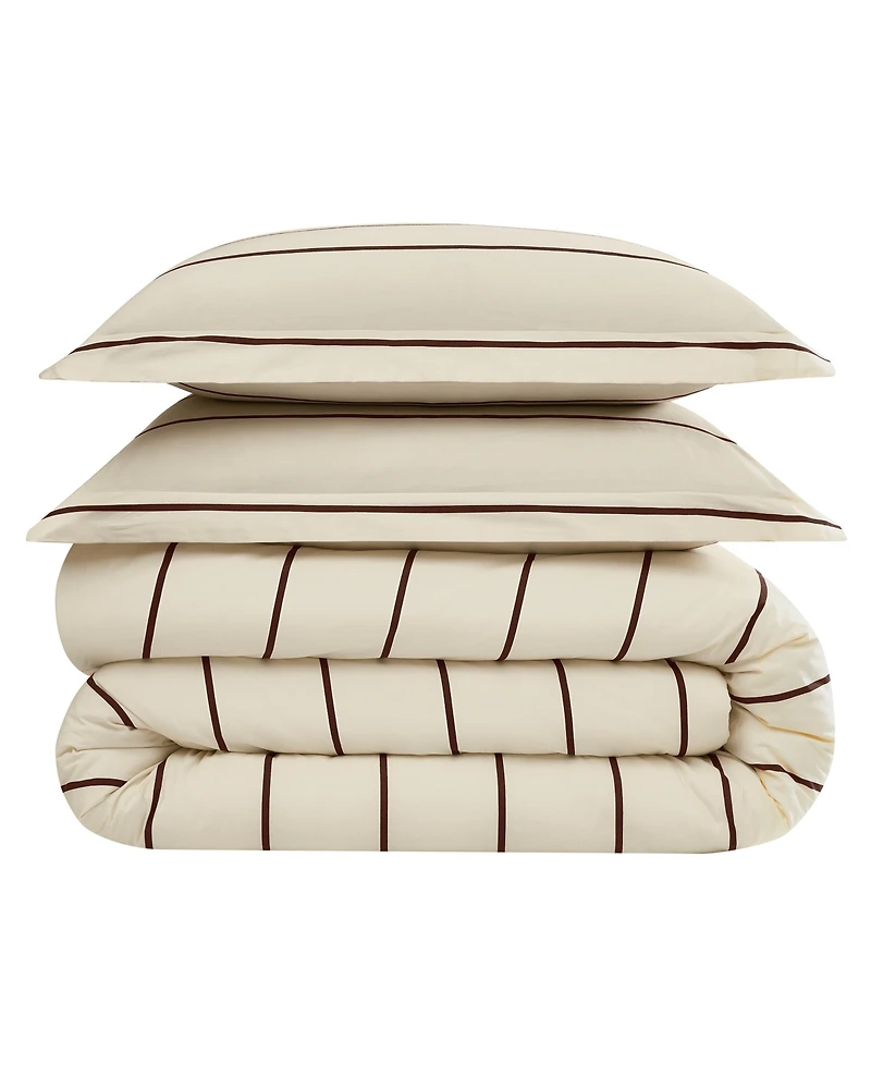 Brooklyn Loom Hayward Stripe 3-Piece Duvet Cover Set, King