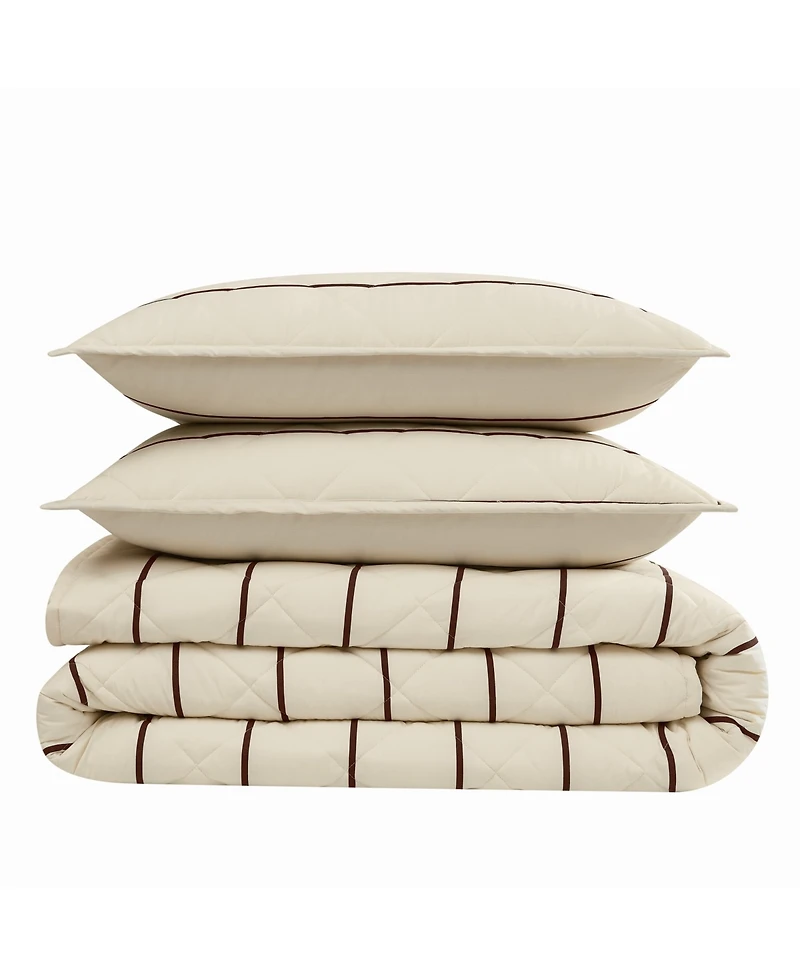 Brooklyn Loom Hayward Stripe 3-Piece Quilt Set