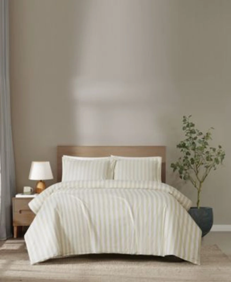 Brooklyn Loom Levi Stripe 3 Piece Duvet Cover Sets