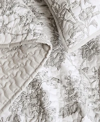 Brooklyn Loom Mila Floral 3-Piece Quilt Set, Full/Queen
