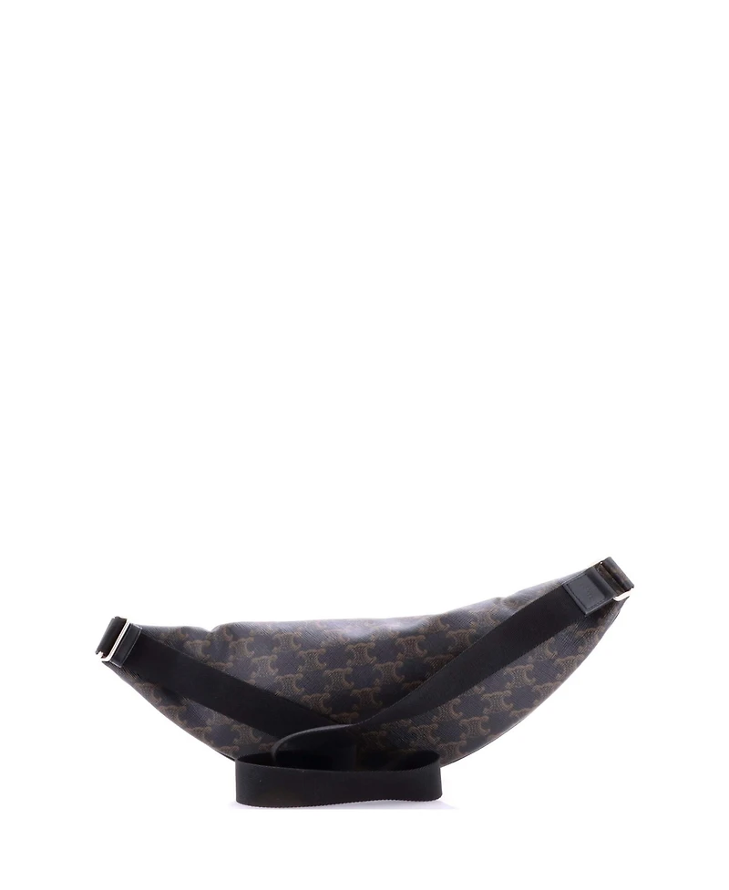 Pre-Owned Celine Logo Belt Bag Triomphe Coated Canvas