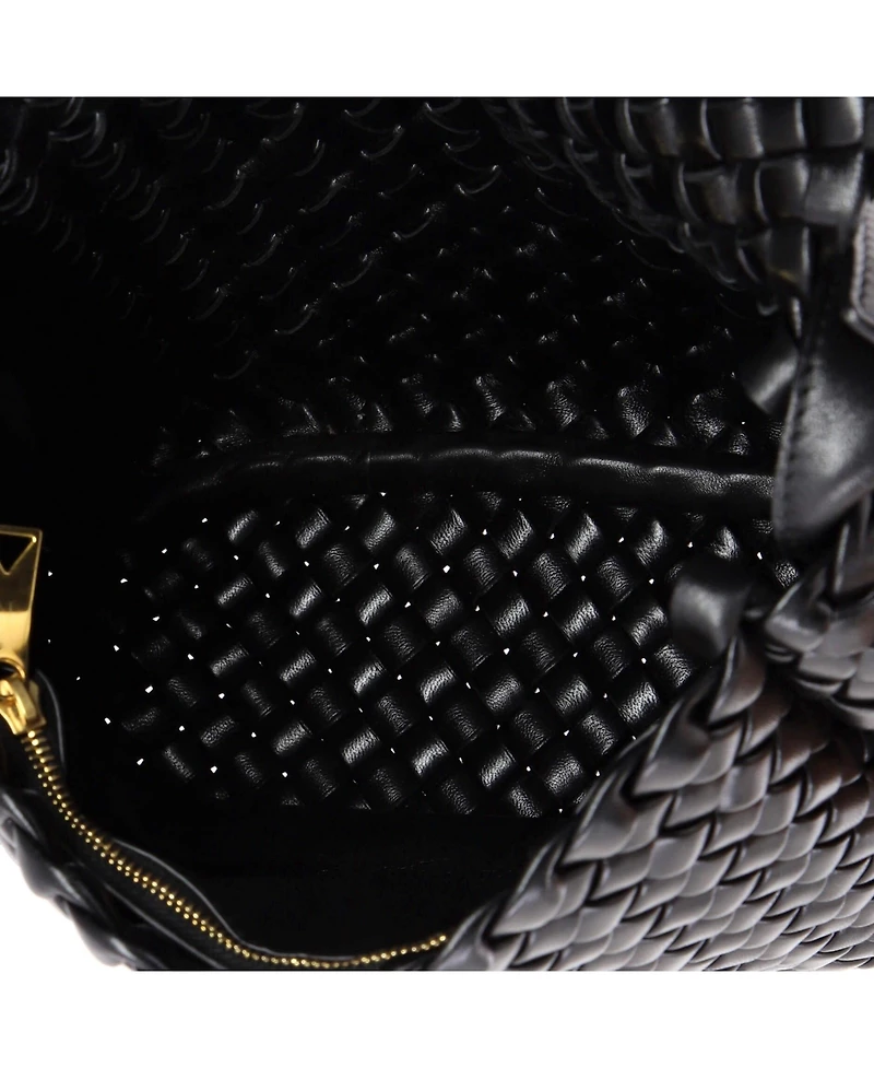 Pre-Owned Bottega Veneta Small Cobble Flap Shoulder Bag Padded Intrecciato Leather