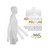 SereneLife Male Mannequin Torso Dress Form, Full Body Adjustable Stand