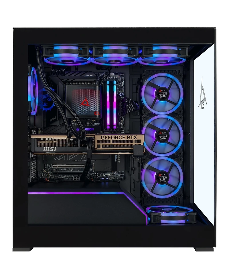 Clx Horus Gaming Pc-Liquid Cooled Amd Ryzen 9 9950X3D 4.3GHz 16-Core, 96GB DDR5, GeForce Rtx 5080 16GB Graphics, 4TB Ssd, WiFi, Windows 11 Home