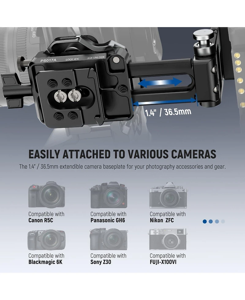 Neewer PS017A Camera Mounting Accessory for Dji RS4 RS3 Gimbal Camera Cage Video Rig