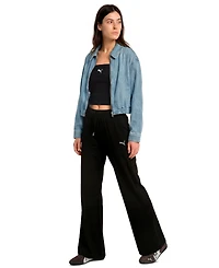 Puma Women's Stretch Knit Wide-Leg Pull-On Pants