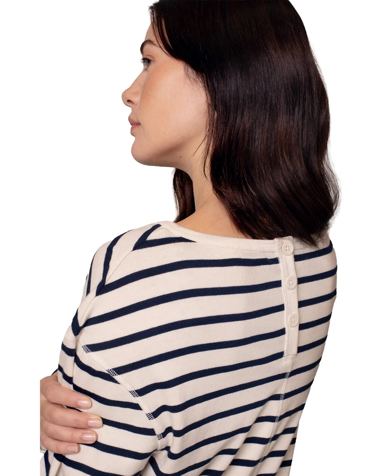 Celtic & Co. Women's Button Back Heavyweight Jersey Top