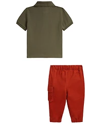 Polo Ralph Lauren Baby Boys' Bear Shirt and Cargo Pants, 2-Piece Set