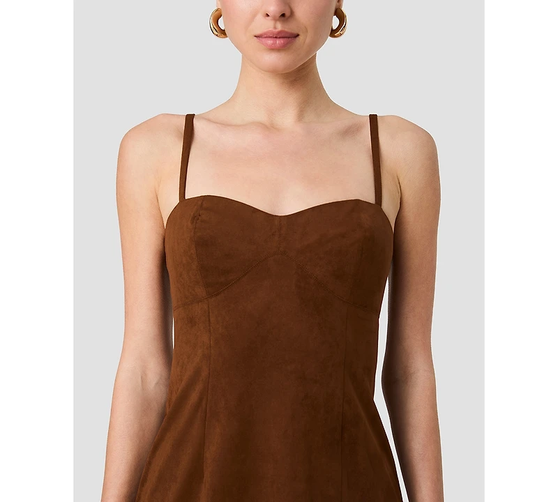 French Connection Women's Sonja Sweetheart Neck Sleeveless Midi Dress