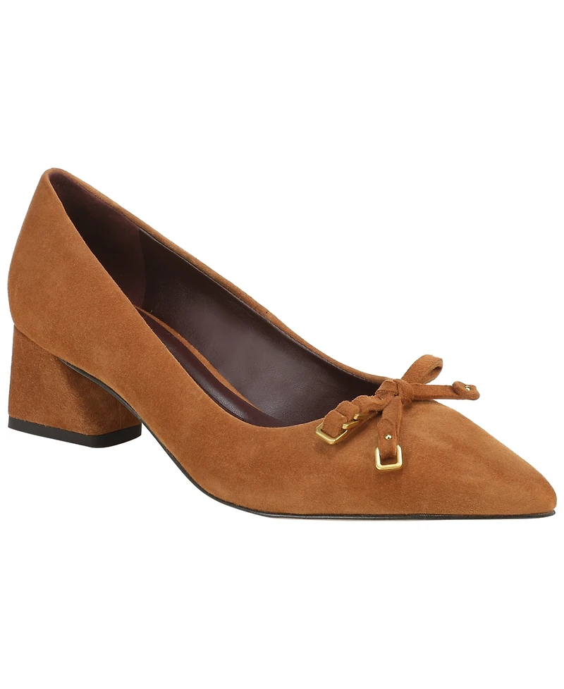 Franco Sarto Women's Suede Bow Pointed Toe Pumps