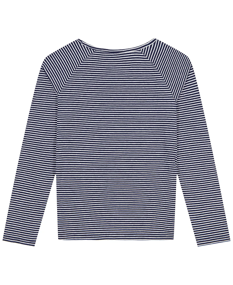 Tommy Hilfiger Girls' 7-16 Stripe Long-Sleeve Jersey Top