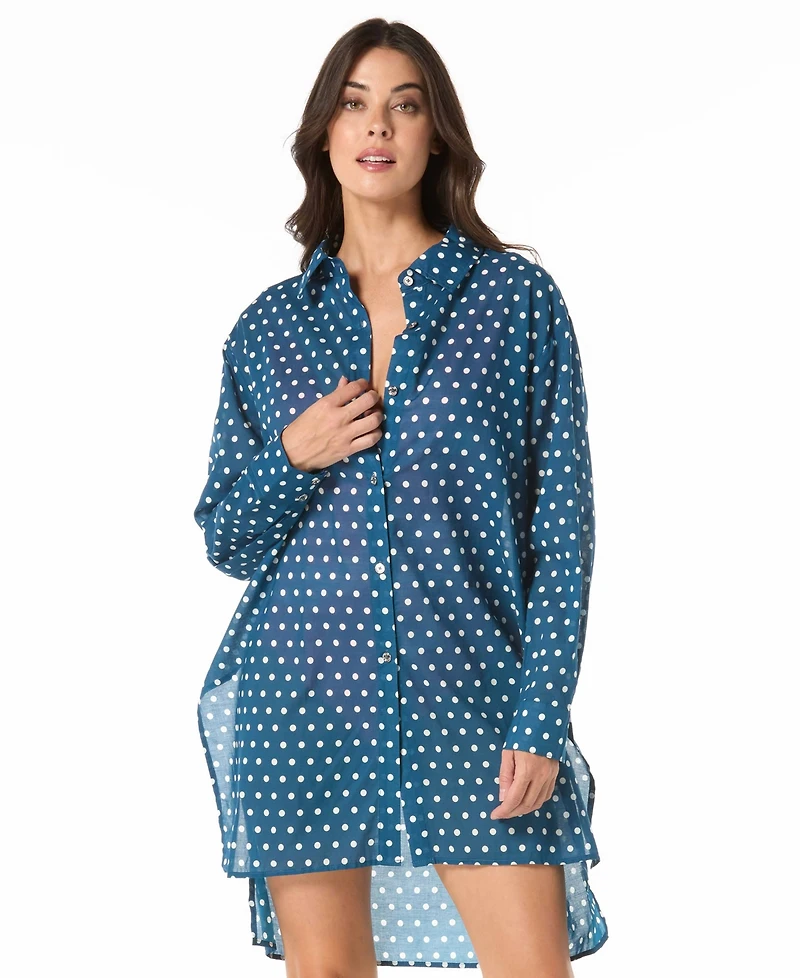 Michael Kors Women's Cover-Up Swim Shirt