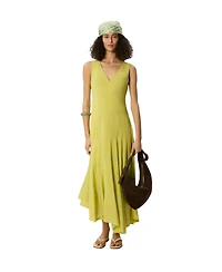 Whistles Women's V-Neck Tiered Sleeveless Midi Dress