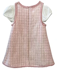 Blueberi Boulevard Girls' 2T-6X Short-Sleeve Top and Sleeveless Jumper Dress, 2-Piece Set
