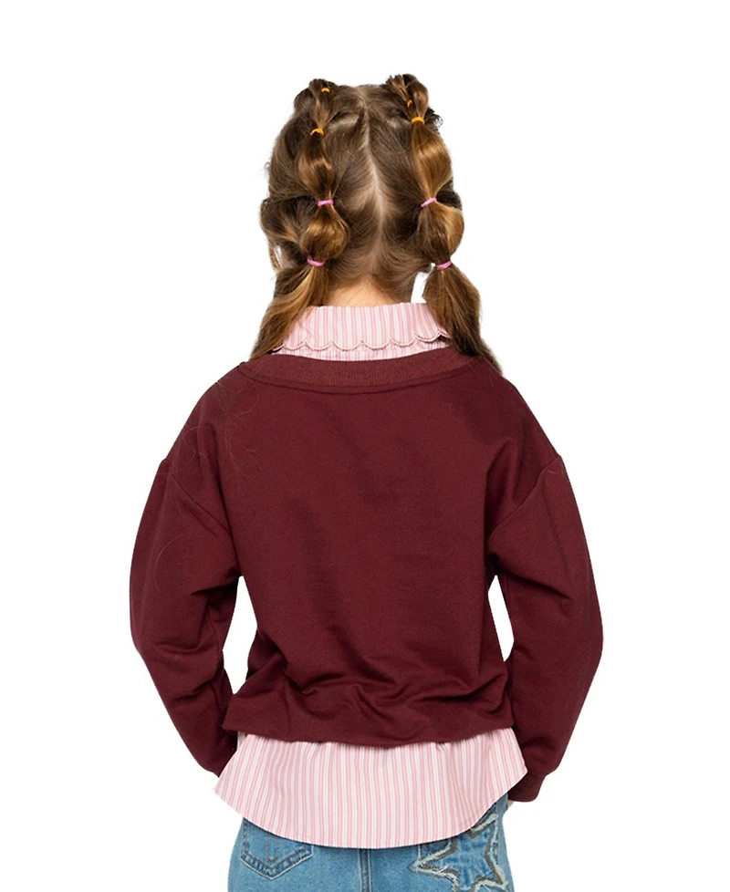 Deux par Girls (2T-5T) Fake Two Layer Sweater