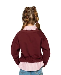 Deux par Girls (2T-5T) Fake Two Layer Sweater