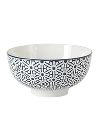 Gibson Home Castle Way 4-Piece Serving Bowl Set, 8 Inch Round Stoneware Bowls, Decorative Everyday Use