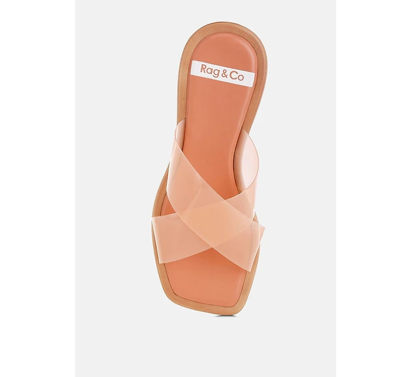 Rag and Co Women's Kimama Criss Cross Strap Slip Ons