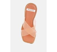 Rag and Co Women's Kimama Criss Cross Strap Slip Ons