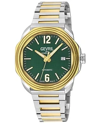 Gevril Men's Roosevelt Swiss Automatic Two tone Ipyg/Ss Bracelet Watch