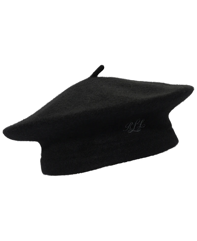 Lauren Ralph Lauren Classic Wool Logo Beret Hat