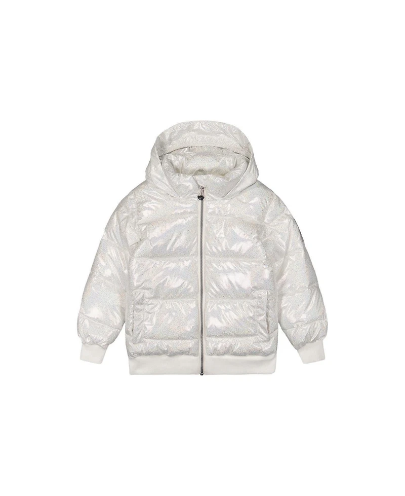 Deux par Deux Little and Big Girl Winter Puffy Jacket Glitter