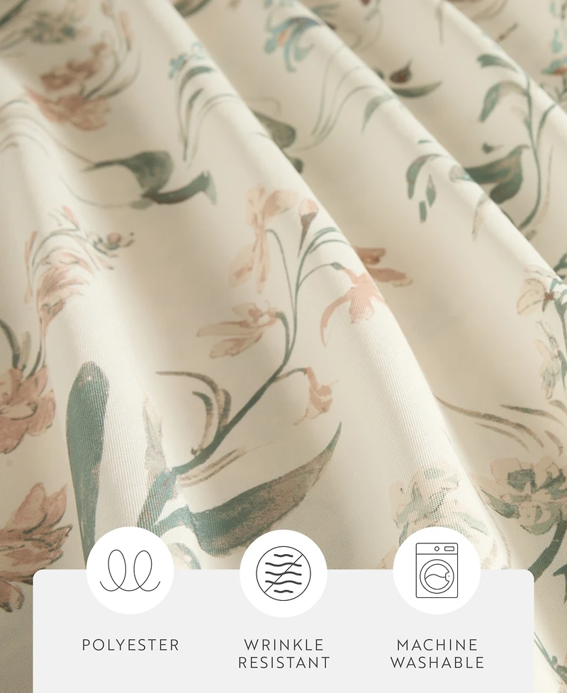 ienjoy Home Printed Floral Shower Curtains, 72" x