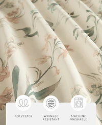 ienjoy Home Printed Floral Shower Curtains, 72" x