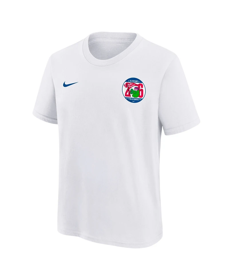 Nike Big Boys and Girls White 2026 Mlb All-Star Game Phillie Phanatic T-Shirt