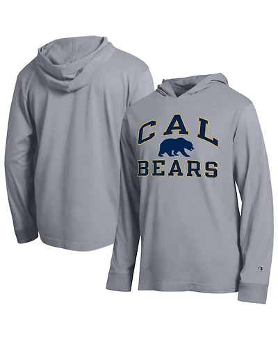 Champion Men's Heather Gray Cal Bears High Motor All-Star Long sleeves Hooded T-Shirt