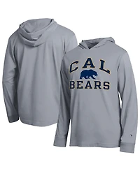 Champion Men's Heather Gray Cal Bears High Motor All-Star Long sleeves Hooded T-Shirt